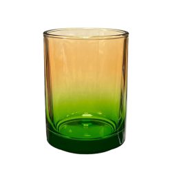 Pojemnik szklany K10 036 w kolorze pomarańczowo zielony ombre