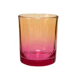 Pojemnik szklany K10 012 w kolorze różowo pomarańczowym ombre