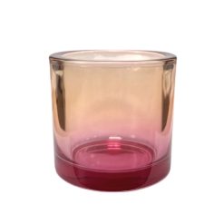 Pojemnik szklany K10 007 w kolorze pomarańczowo różowy ombre