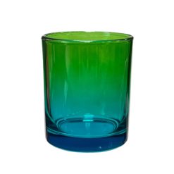 Pojemnik szklany K10 012 w kolorze zielono turkusowym ombre