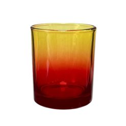 Pojemnik szklany K10 012 w kolorze czerwono żółtym ombre