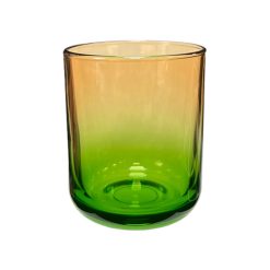 Pojemnik szklany K10 022 w kolorze pomarańczowo zielonym ombre