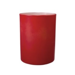 Pojemnik szklany K10 036 w kolorze czerwonym z białym efektem