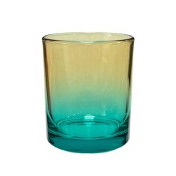 Pojemnik szklany K10 012 w kolorze pomarańczowo niebieskim ombre