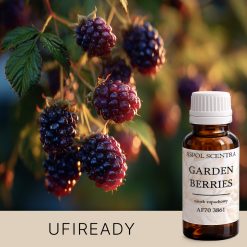 Zbliżenie na garść malin.