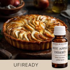 Szarlotka z jabłkami i karmelem na desce — AF70 5214