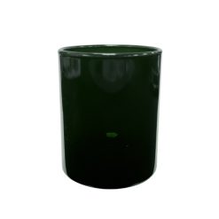 K10 012 zielony butelkowy transparent - pojemnik szklany do świec