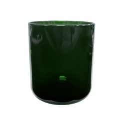 K10 022 zielony butelkowy transparent - pojemnik szklany