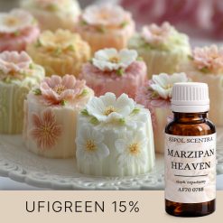 Deserki z białą czekoladą i kwiatami z lukru na paterze.