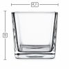 Pojemnik szklany do zalewu świec 620 ml transparentny kwadrat N10 020 – wymiary