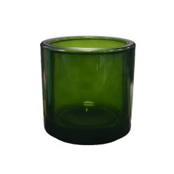 Pojemnik szklany K10 007 w kolorze ciemnej zieleni