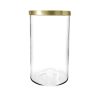Pojemnik szklany N10 333 z złotą pokrywką