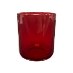 K10 022 czerwony błysk transparent - pojemnik szklany