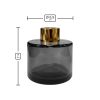 Dyfuzor zapachowy okrągły grafitowy transparent 100 ml – gold – wymiary produktu