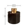 Dyfuzor zapachowy okrągły ciemny brąz błysk transparent 100 ml – gold – wymiary produktu