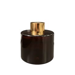 Dyfuzor zapachowy okrągły z malutką wadą ciemny brąz błysk transparent 100 ml – gold – szkło do dyfuzora, widok produktu