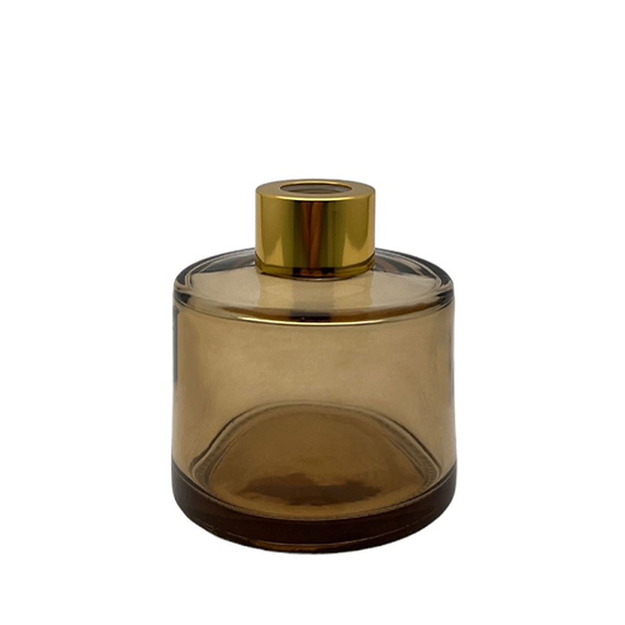 Dyfuzor zapachowy okrągły brązowy transparent 100 ml – gold – szkło do dyfuzora, widok produktu