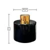 Dyfuzor zapachowy okrągły czarny błysk 100 ml – gold – wymiary produktu