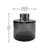Dyfuzor zapachowy okrągły grafitowy transparent 100 ml – silver – wymiary produktu