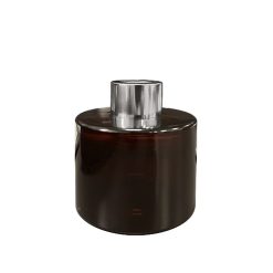 Dyfuzor zapachowy okrągły z malutką wadą ciemny brąz błysk transparent 100 ml – silver – szkło do dyfuzora, widok produktu