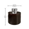 Dyfuzor zapachowy okrągły z malutką wadą ciemny brąz błysk transparent 100 ml – silver – wymiary produktu