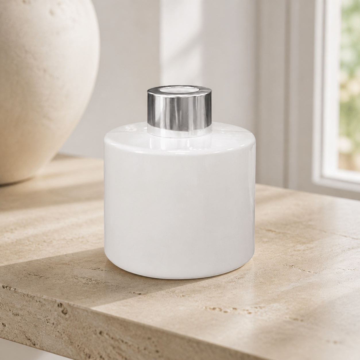 Dyfuzor zapachowy okrągły biały błysk 100 ml – silver – zdjęcie produktu
