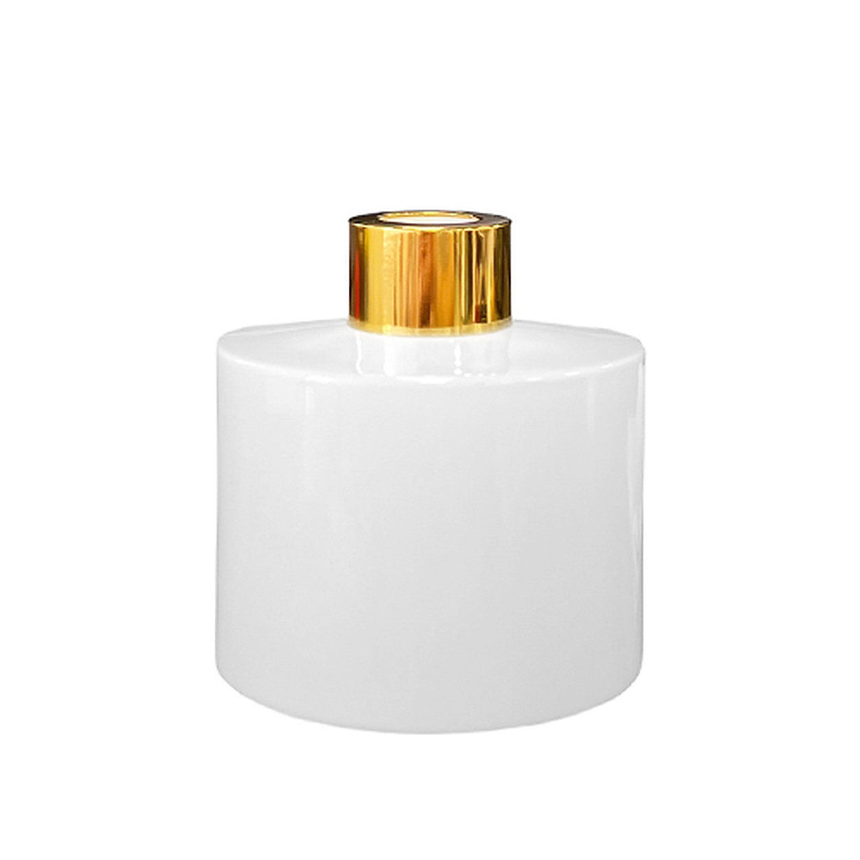 Dyfuzor zapachowy okrągły Biały błysk 150 ml – gold – szkło do dyfuzora, widok produktu