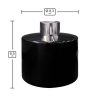 Dyfuzor zapachowy okrągły czarny błysk 200 ml – silver – wymiary produktu