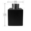 Dyfuzor zapachowy kwadrat czarny mat 100 ml – silver – wymiary produktu