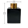 Dyfuzor zapachowy kwadrat czarny błysk 100 ml – gold – wymiary produktu