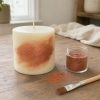Pigment perłowy Red Bronze Satin Pearl – zastosowanie pigmentu perłowego na świecy w pracowni